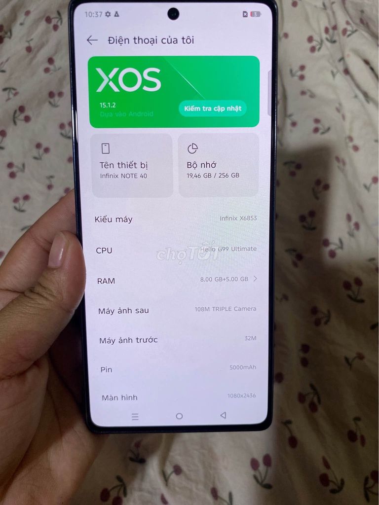 Infinix Note 40 8GB/256GB Xanh. Mua bán Điện thoại tại Quận 5 Tp Hồ Chí Minh được đăng bởi Hội Đồ Điện Tử hình 1
