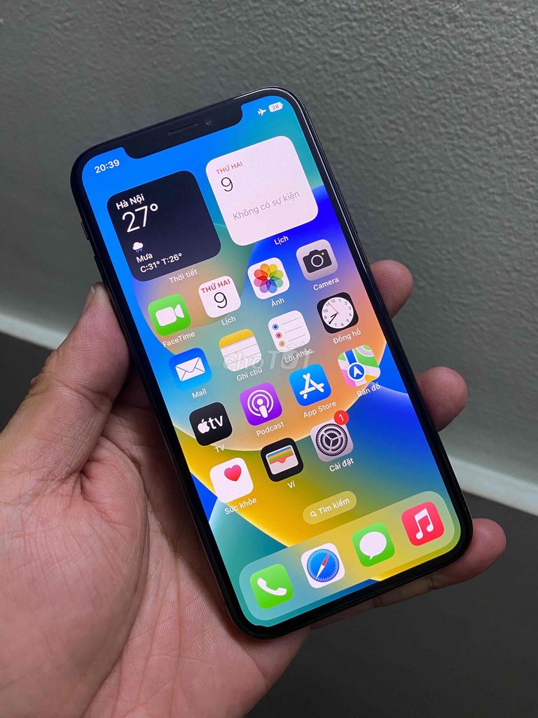 Iphone X 256G QT vỏ đẹp màn zin full face pin88 Ok