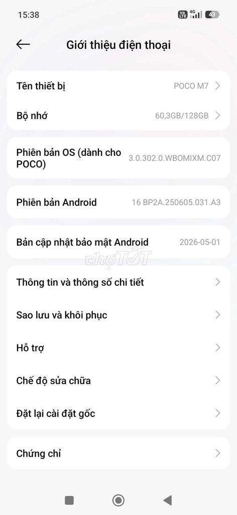 POCO M7 128GB. Mua bán Điện thoại tại Quận Thanh Khê Đà Nẵng được đăng bởi Duy hình 1
