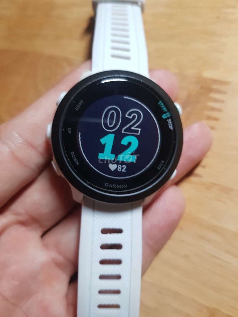 Garmin Forerunner 55 Trắng. Mua bán Thiết bị đeo thông minh tại Quận Bình Thạnh Tp Hồ Chí Minh được đăng bởi ST hình 1