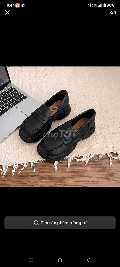 Giày lười Nữ Da Đen Thanh lịch. Mua bán Giày dép tại Huyện Vân Canh Bình Định được đăng bởi Đoàn Thị Như Quỳnh hình 1