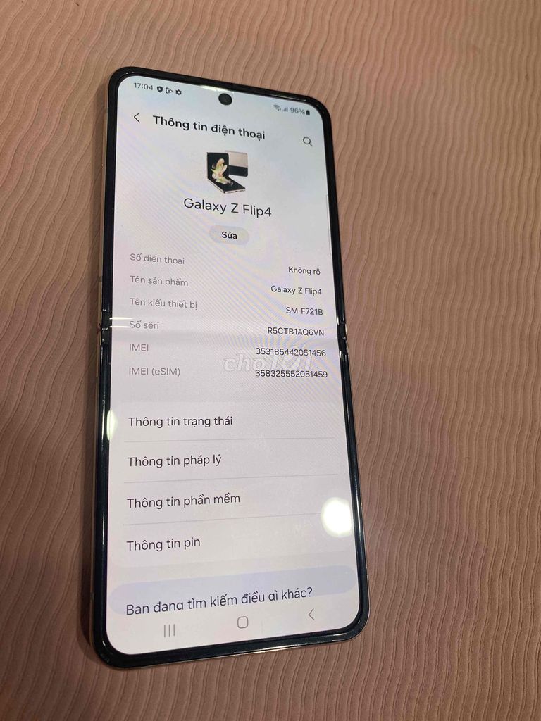 Samsung Z flip4 5G Việt Nam zin ám - KO Bớt