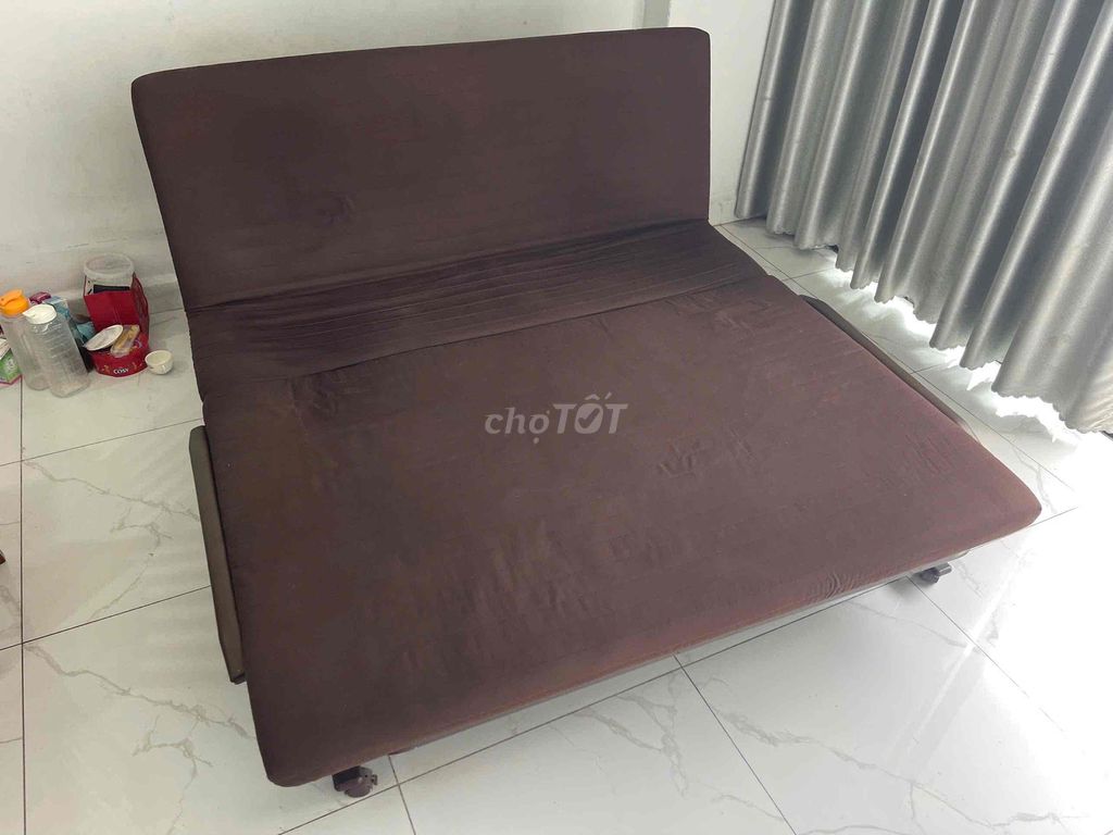Giường xếp Vải Nâu ngang 1m5. Mua bán Giường, chăn ga gối nệm tại Quận 12 Tp Hồ Chí Minh được đăng bởi Tường Vy hình 1