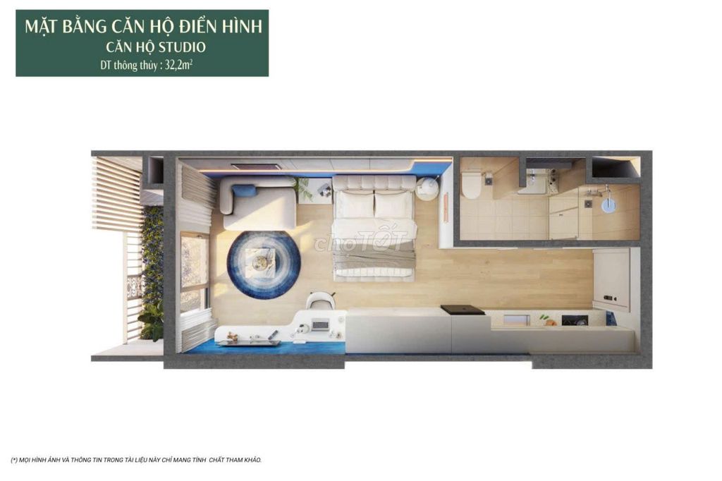 Апартаменты The Fest 2 Charmora Nha Trang 29,3м² – 1,583 млрд донгов