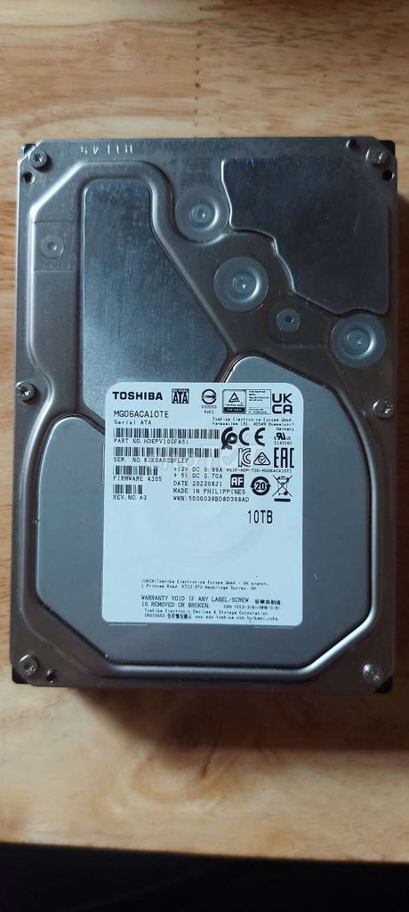 Ổ cứng HDD Toshiba MG06ACA10TE. Mua bán Linh kiện (RAM, Card...) tại Quận Tân Phú Tp Hồ Chí Minh được đăng bởi Hoang Kim hình 1