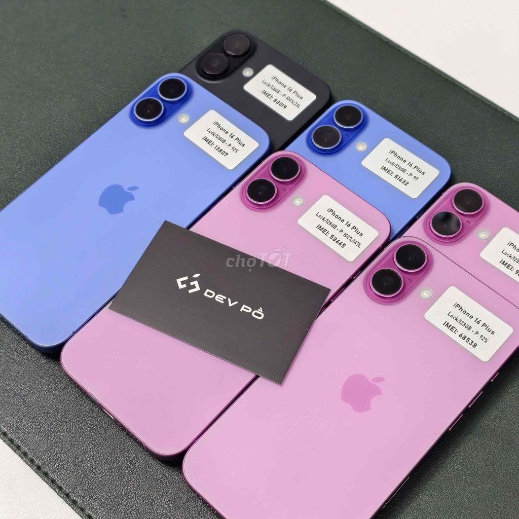 iPhone 16 Plus 128GB Xanh, Hồng, Đen. Mua bán Điện thoại tại Quận Tân Bình Tp Hồ Chí Minh được đăng bởi DEV PỒ chuyên sỉ lẻ iPhone Lock hình 1