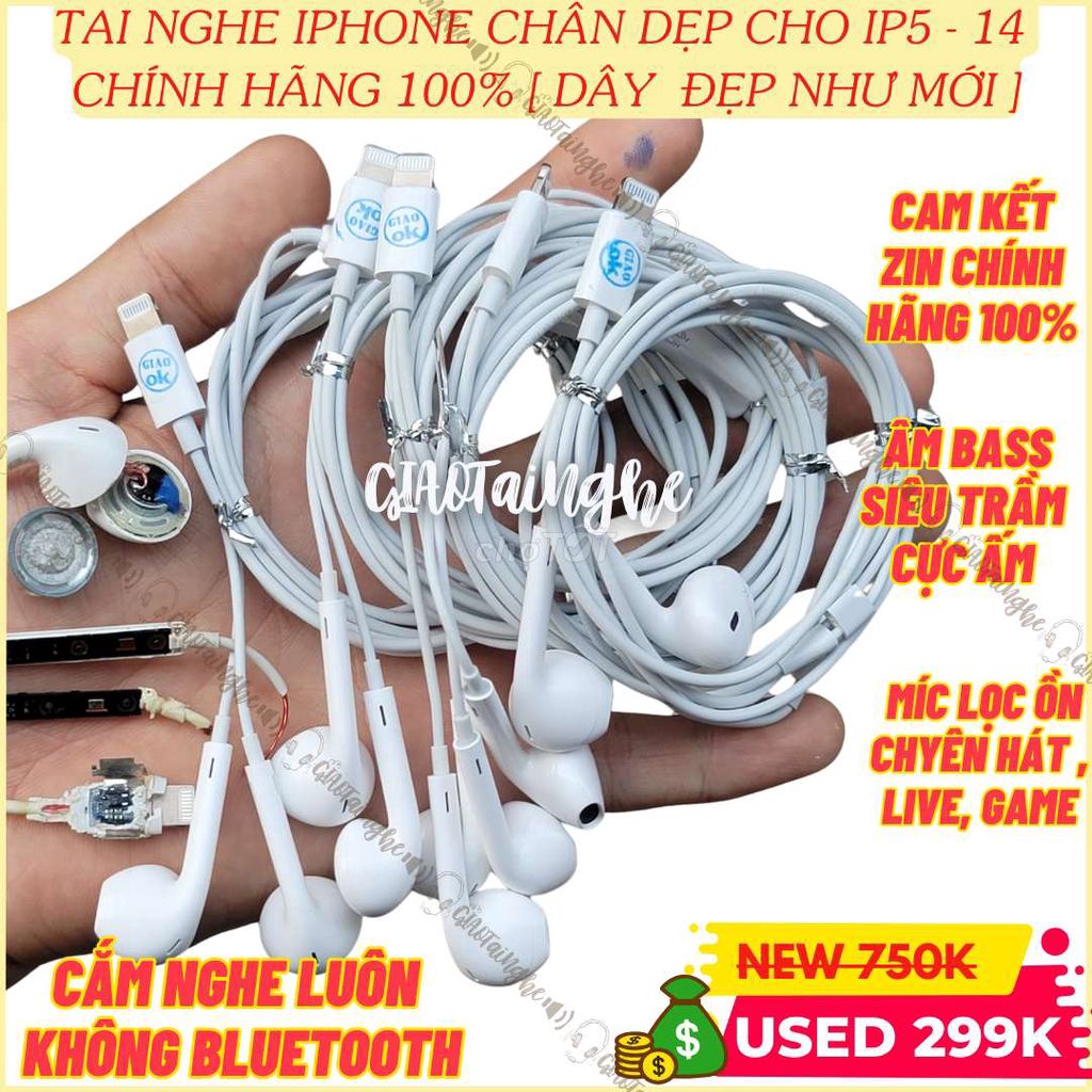 Tai nghe iphone Lightning zin chính hãng NHƯ MỚI