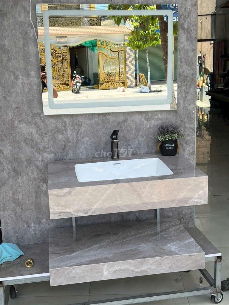 Bộ lavabo âm bàn đá 2 tầng