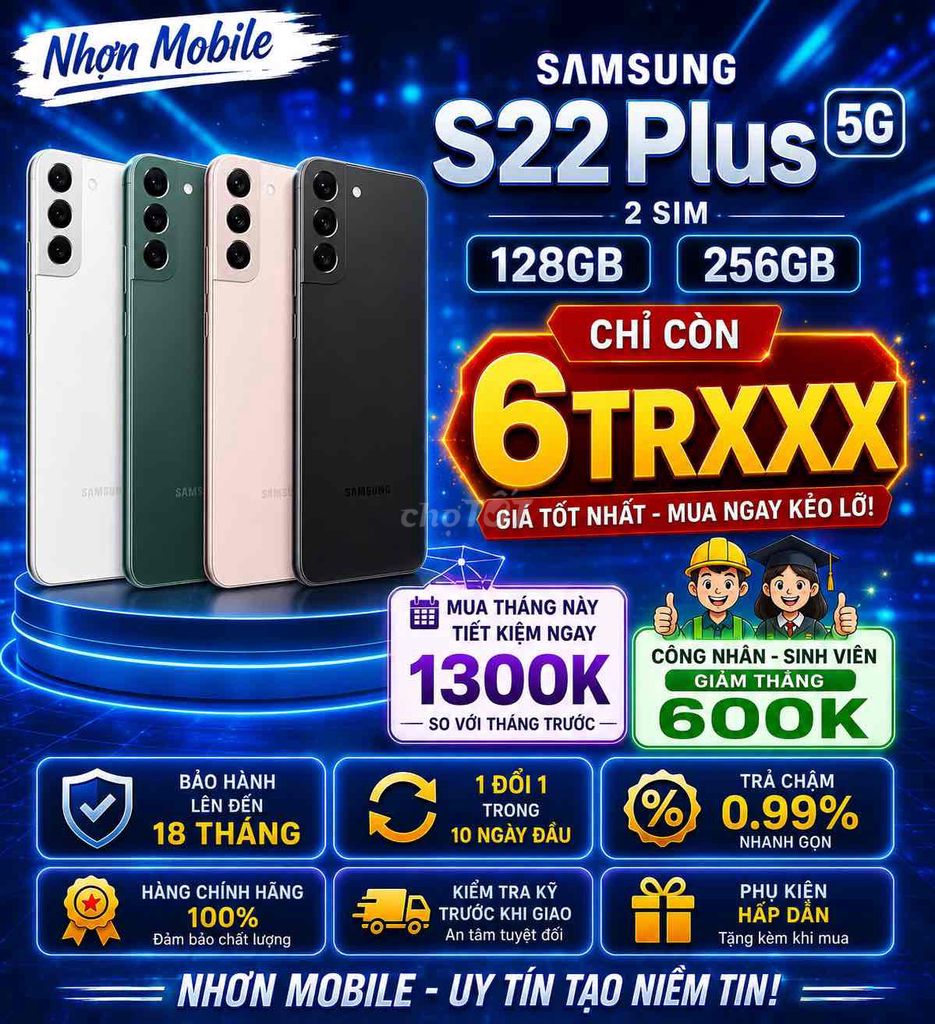 Samsung Galaxy S22 Plus 5G chip snap 2sim - CÓ GOP. Mua bán Điện thoại tại Quận Ninh Kiều Cần Thơ được đăng bởi NHƠN MOBILE 107 XÔ VIẾT NGHỆ TĨNH hình 1