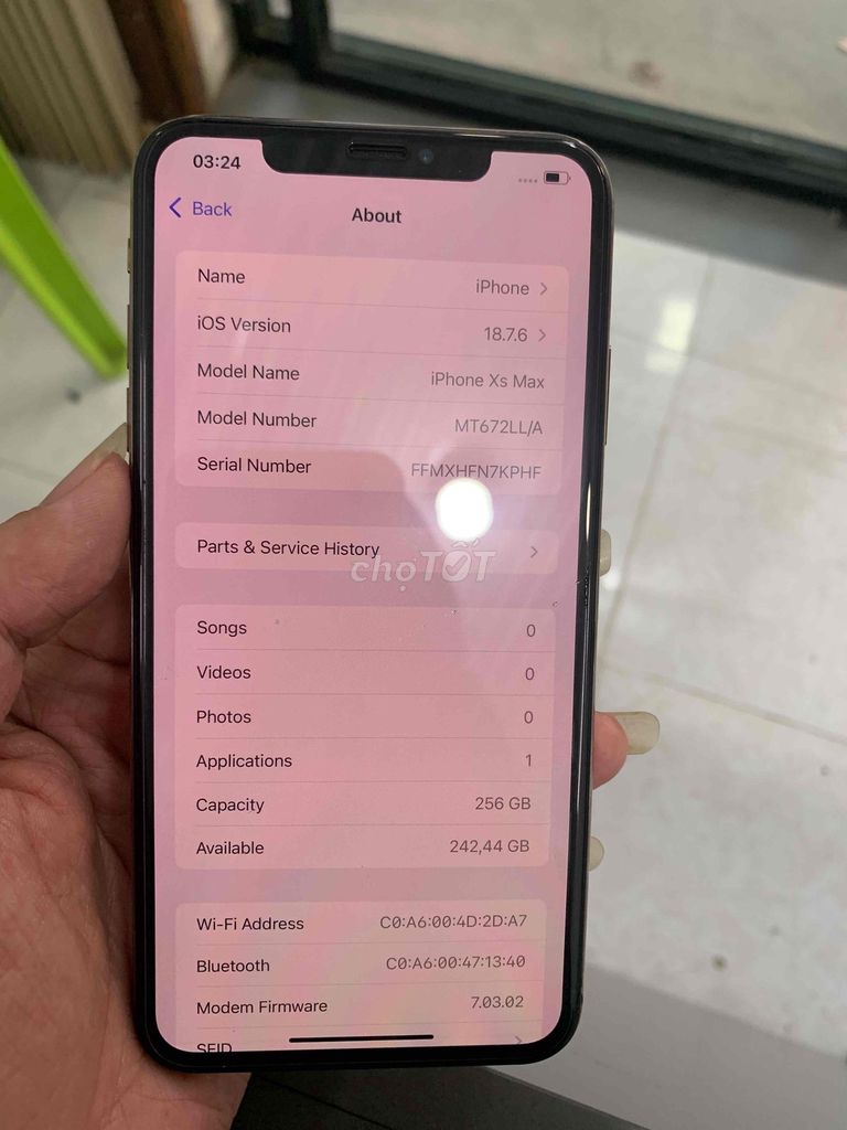 Apple iPhone Xs Max 256GB Vàng Đã sử dụng. Mua bán Điện thoại tại Thành phố Bà Rịa Bà Rịa - Vũng Tàu được đăng bởi NGUYỄN VŨ HOÀNG NAM hình 1