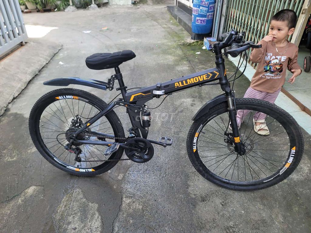 Xe đạp địa hình ALLMOVE Đen. Mua bán Xe đạp tại Thành phố Dĩ An Bình Dương được đăng bởi Chi Thiện hình 5
