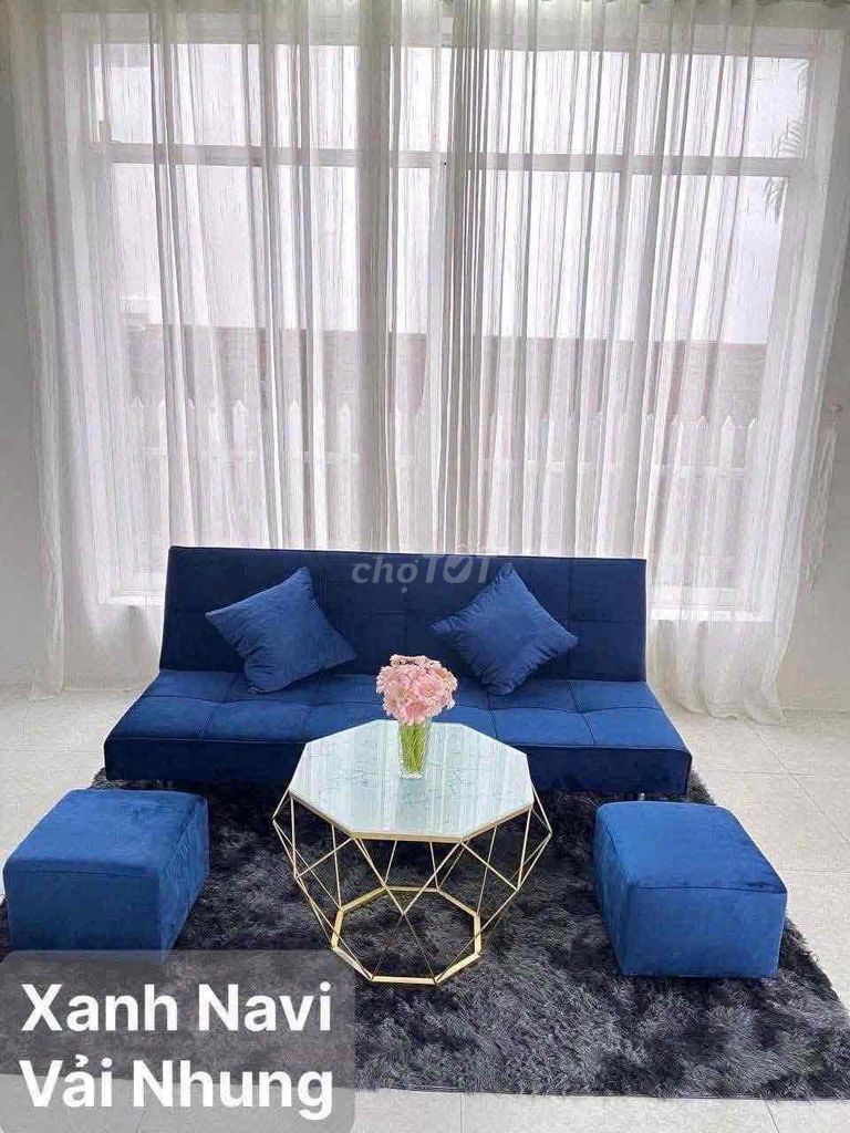 Bộ bàn ghế sofa Vải nhung Xanh Navi Còn mới tinh. Mua bán Bàn ghế tại Quận Hải Châu Đà Nẵng được đăng bởi thư hình 1