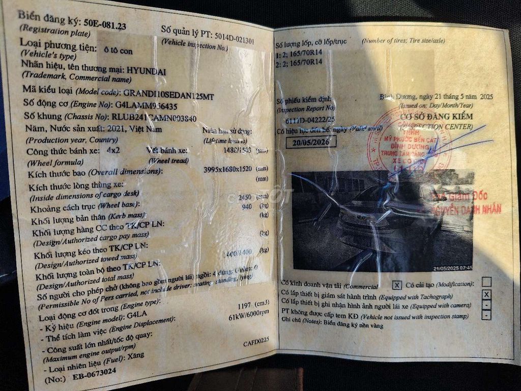 Hyundai Grand i10 Sedan 2021 1.2MT Bạc. Mua bán Ô tô tại Thành phố Thuận An Bình Dương được đăng bởi Ali Dương Phạm hình 10