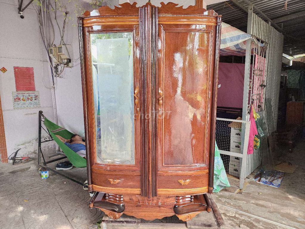 tủ áo gổ bên! đặc. Mua bán Tủ, kệ gia đình tại Quận Bình Thuỷ Cần Thơ được đăng bởi Cường Đồ Gổ Cũ Xưa hình 1