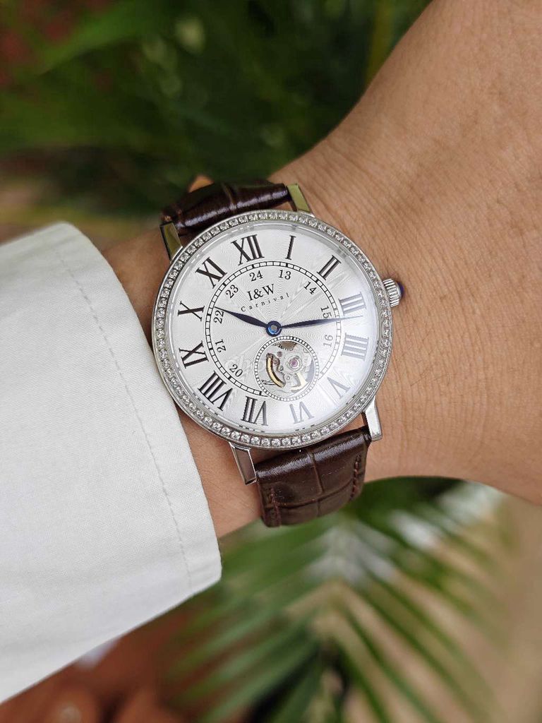 Đồng hồ I&W 667g Kính sapphire Nâu 40mm Like new. Mua bán Đồng hồ tại Huyện Hiệp Hòa Bắc Giang được đăng bởi Minh Quang Watch hình 1