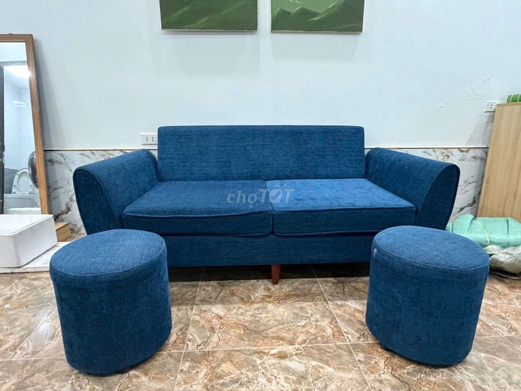 Ghế sofa vải Xanh dương đã sử dụng. Mua bán Bàn ghế tại Quận Hoàng Mai Hà Nội được đăng bởi Hằng Mai hình 1