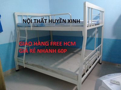 Giường Tầng Lệch Hộp Vuông Siêu Cứng Rẻ HCM