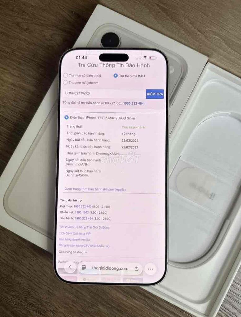 iPhone 17prm 256GB Trắng fulbox Bah TGDĐ 2-2027. Mua bán Điện thoại tại Quận 3 Tp Hồ Chí Minh được đăng bởi Kim Thanh  hình 1