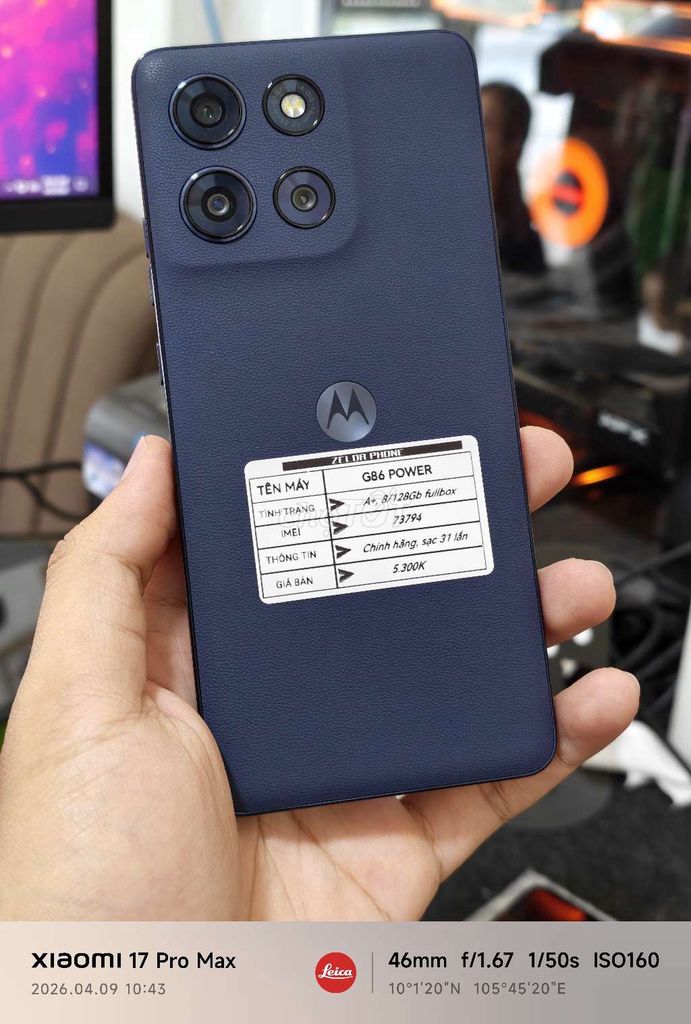 Motorola G86 Power 8/128GB Chính Hãng Fb. Mua bán Điện thoại tại Quận Ninh Kiều Cần Thơ được đăng bởi Zelda Phone hình 1