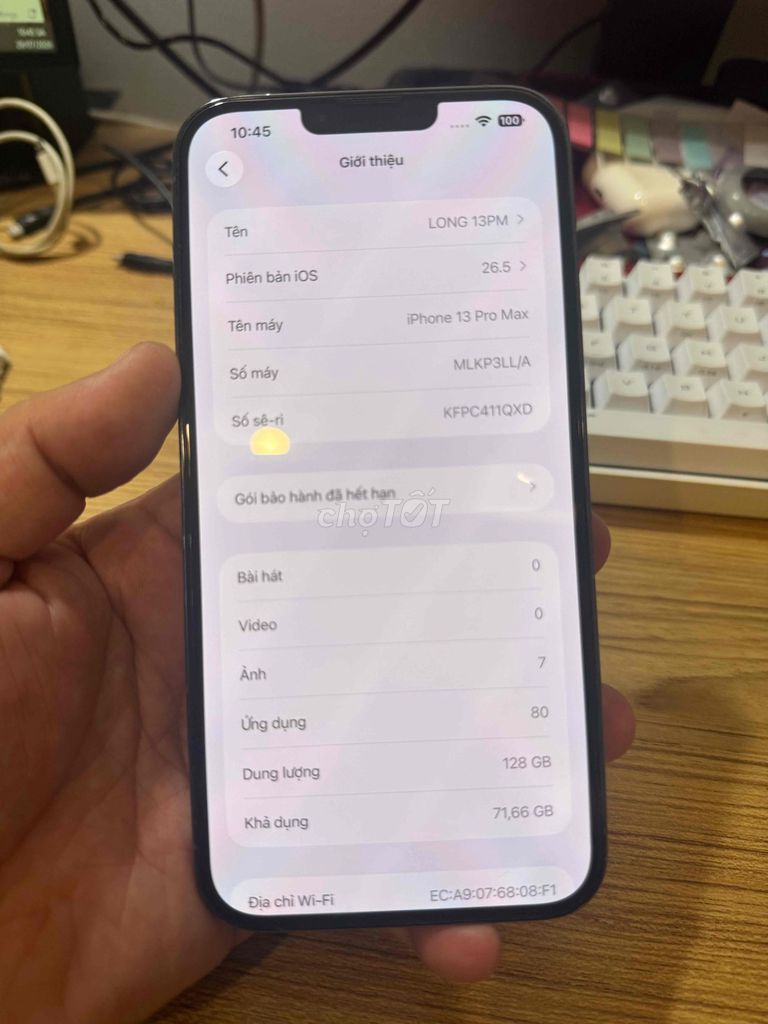 Apple iPhone 13 Pro Max 128GB Xanh 82%. Mua bán Điện thoại tại Quận Phú Nhuận Tp Hồ Chí Minh được đăng bởi Peter Long hình 1