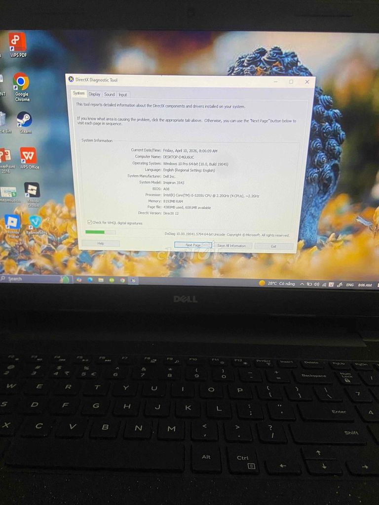 Dell Inspiron 3543: Core i5 - RAM 8GB - Máy Chính. Mua bán Laptop tại Thành phố Đồng Xoài Bình Phước được đăng bởi Thịnh Việt hình 1