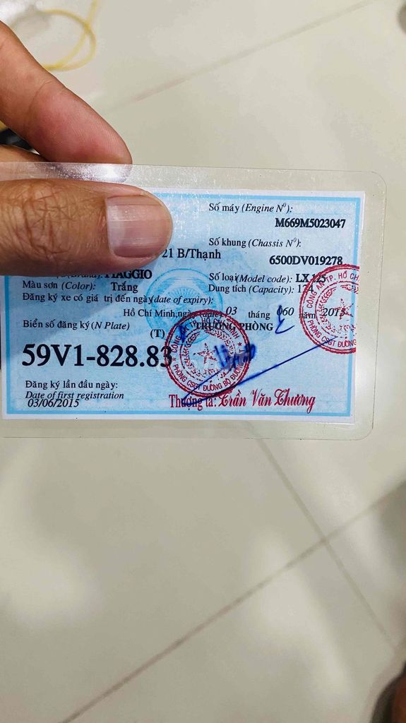 Vespa 2015- 3Vie,biển số đẹp 9 nút(Ban nhanh). Mua bán Xe máy tại Quận 12 Tp Hồ Chí Minh được đăng bởi LỌC GIÓ Ô TÔ SÀI GÒN hình 5