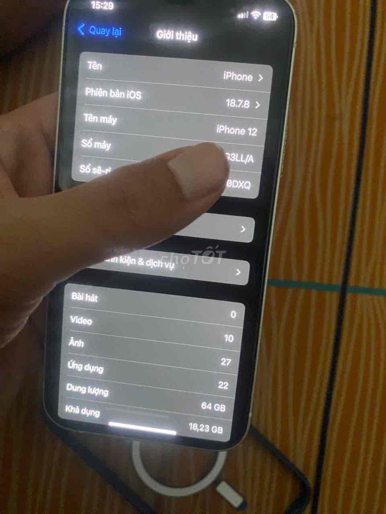iPhone 12  Lock 64GB Trắng Giao Lưu. Mua bán Điện thoại tại Quận Thốt Nốt Cần Thơ được đăng bởi Minh Nhựt hình 1
