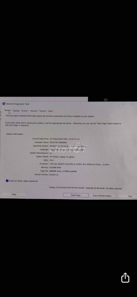 HP Pavilion Laptop 15-eg0xxx. Mua bán Laptop tại Huyện Long Thành Đồng Nai được đăng bởi Mẫn Trần Minh hình 1