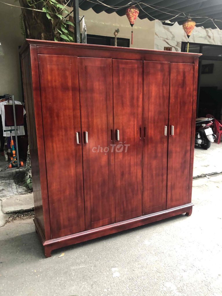 Tủ 5 Cánh Gỗ Xoan Đào. Mua bán Tủ, kệ gia đình tại Quận Thanh Khê Đà Nẵng được đăng bởi Huyền Anh  hình 1