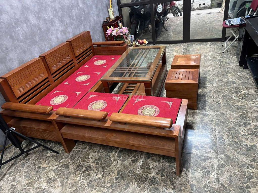 Bộ bàn ghế sofa Gỗ sồi Nâu 1m8 x 2m. Mua bán Bàn ghế tại Quận Hà Đông Hà Nội được đăng bởi NGUYỄN THƯƠNG hình 1