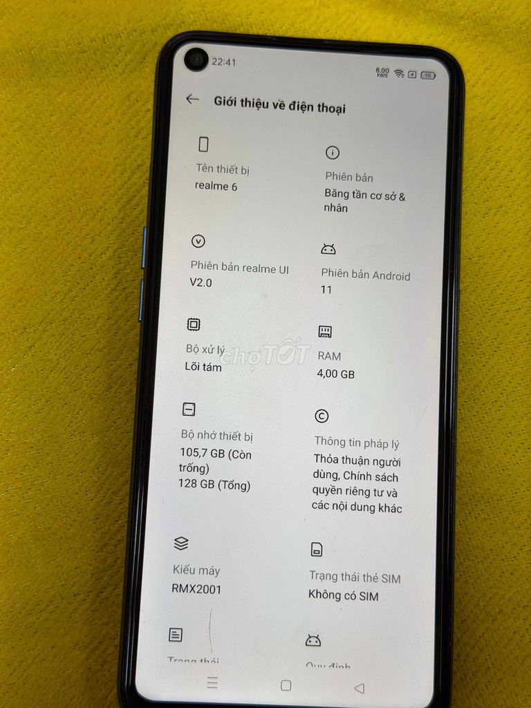Realme 6 128GB Xanh đen. Mua bán Điện thoại tại Huyện Trảng Bom Đồng Nai được đăng bởi ng hieu hình 1