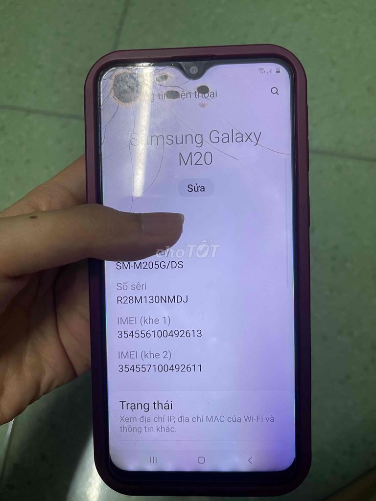 Samsung Galaxy M20 32Gb Xanh nguyên zin. Mua bán Điện thoại tại Quận Cẩm Lệ Đà Nẵng được đăng bởi Phuong hình 1