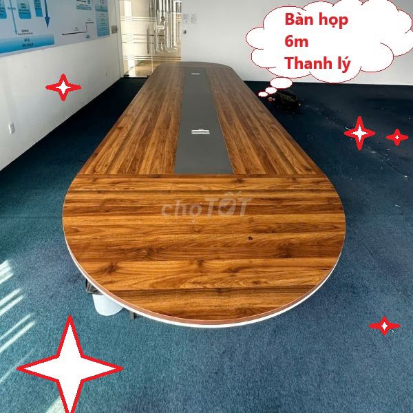 Bàn họp gỗ Nâu 6m,bàn họp văn phòng gỗ MDF giá rẻ. Mua bán Đồ dùng văn phòng tại Thành phố Thủ Đức Tp Hồ Chí Minh được đăng bởi PHÚ NHÀN NỘI THẤT THANH LÝ SÀI GÒN hình 1