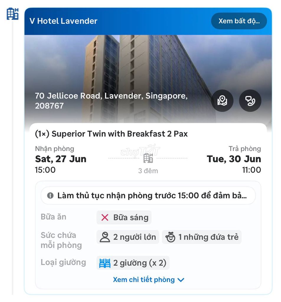 Phòng khách sạn V Hotel Lavender Singapore. Du lịch tại Quận 3 Tp Hồ Chí Minh được đăng bởi Ngọc Phát hình 1