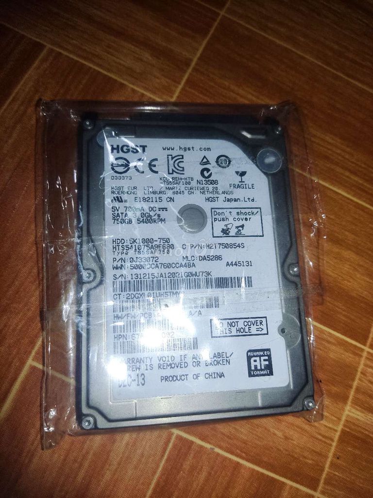Ổ cứng HDD HGST 750GB. Mua bán Linh kiện (RAM, Card...) tại Huyện Châu Thành An Giang được đăng bởi Cậu hai Hiền hình 1