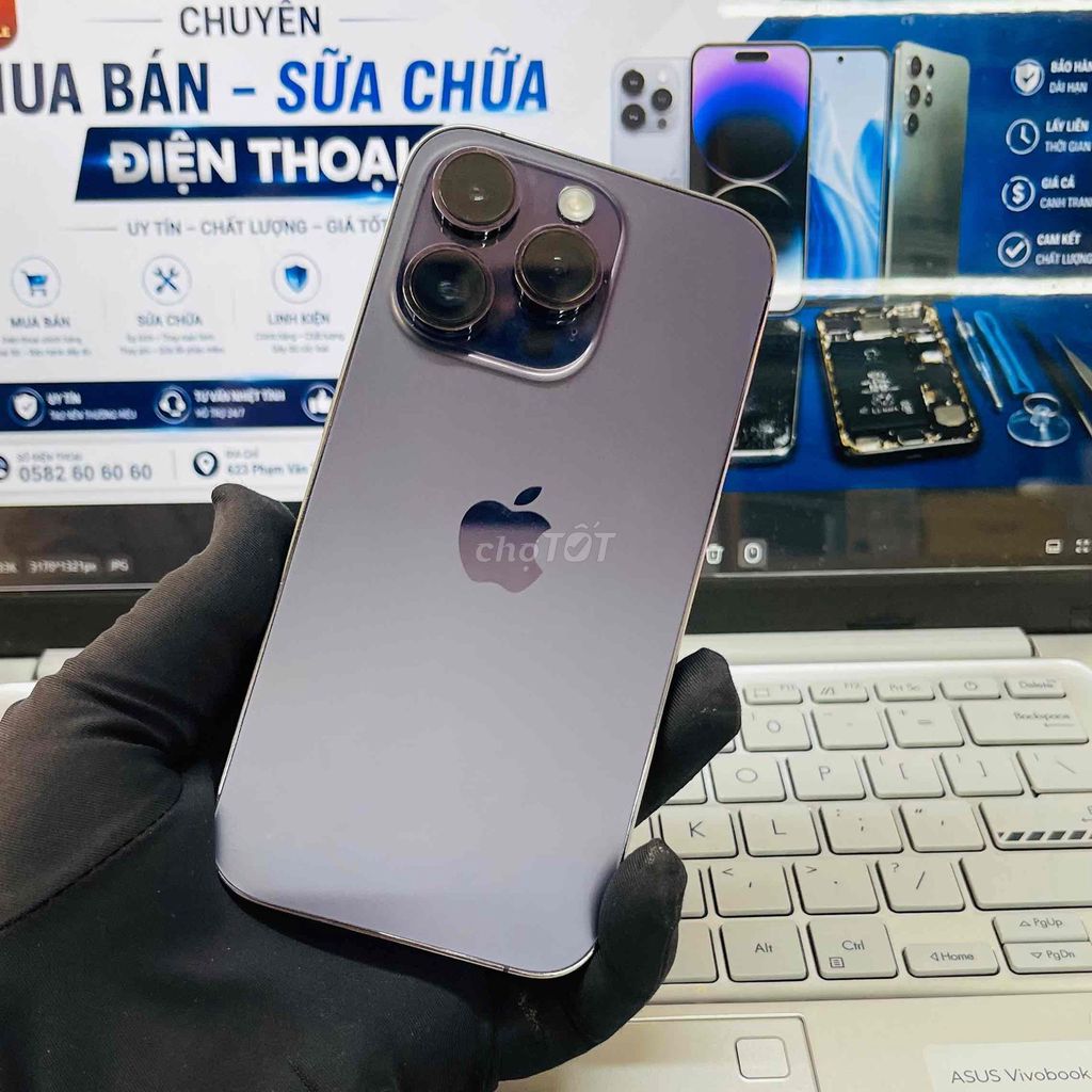 Apple iPhone 14 Pro 128GB Tím Quốc Tế. Mua bán Điện thoại tại Thành phố Biên Hòa Đồng Nai được đăng bởi DT MOBILE BIÊN HOÀ hình 1