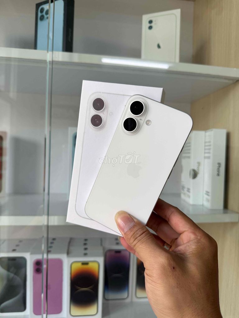 IPHONE 16 TRẮNG 128gb QT ZIN ÁP ĐẸP PIN 92%. Mua bán Điện thoại tại Thành phố Cà Mau Cà Mau được đăng bởi NHAN APPLE hình 1