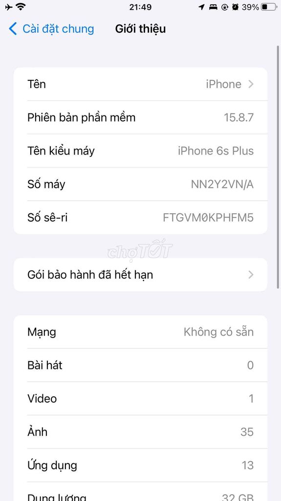 iPhone 6s Plus 32GB Trắng. Mua bán Điện thoại tại Quận 7 Tp Hồ Chí Minh được đăng bởi Hoàng Long Ngô hình 1