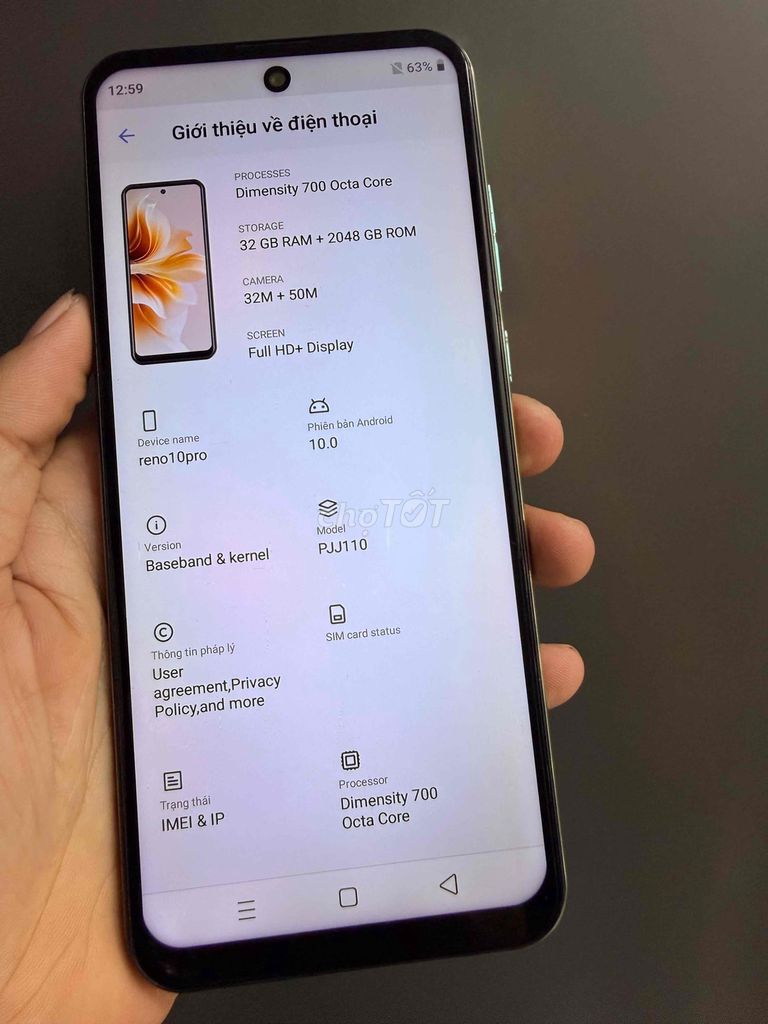 OPPO Reno10 Pro. Mua bán Điện thoại tại Thành phố Phan Thiết Bình Thuận được đăng bởi Minh Phát hình 1