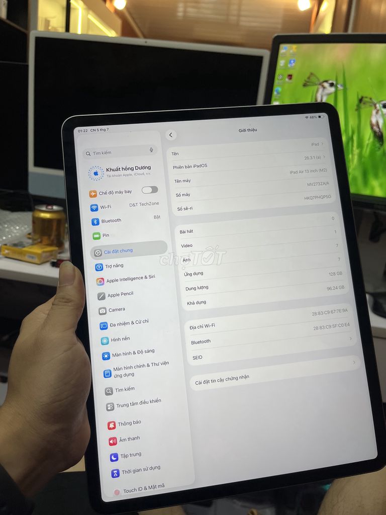 Apple iPad Air 6 12.9 inch 128GB 98%. Mua bán Máy tính bảng tại Quận Hoàng Mai Hà Nội được đăng bởi hoang quang hình 1