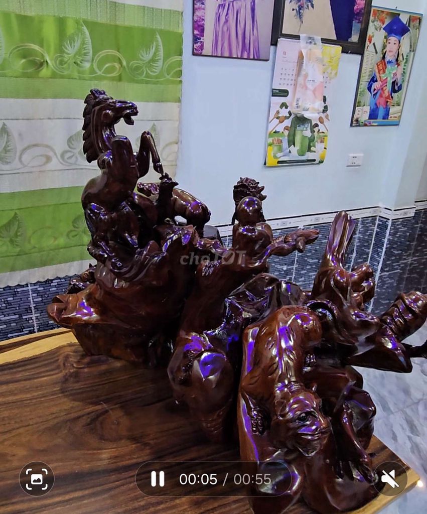Tượng gỗ 12 con giáp màu Nâu. Mua bán Đồ sưu tầm, đồ cổ tại Thành phố Dĩ An Bình Dương được đăng bởi Dương Hào hình 1