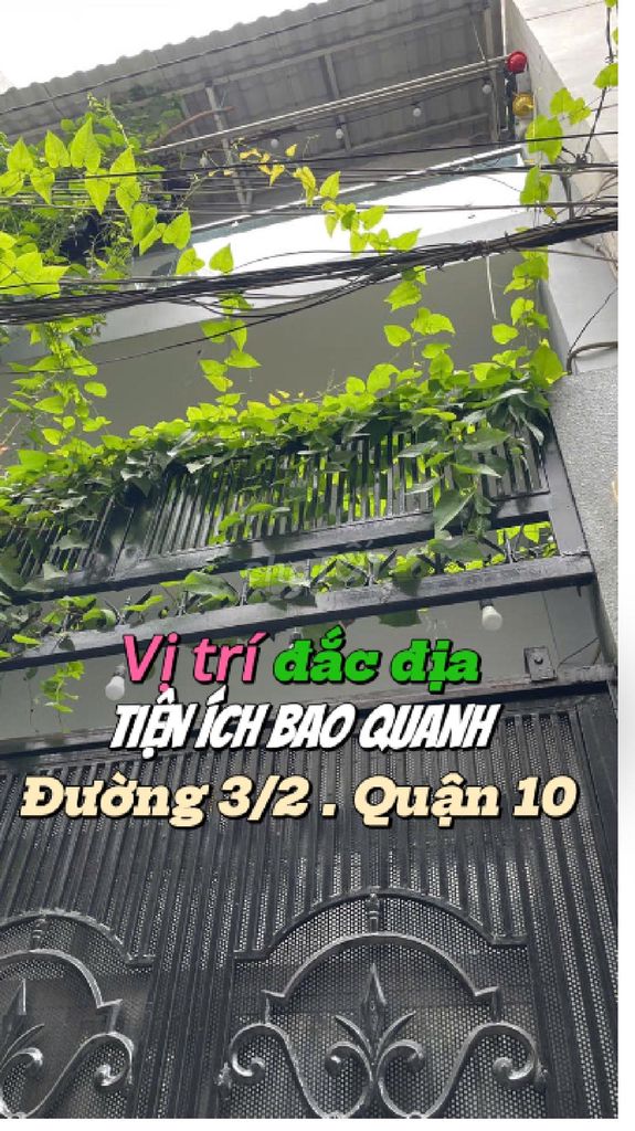 Vị trí đắc dịa.Tiện ích phù đầy.Hẻm ba gác.Đường 3-2.Quận 10