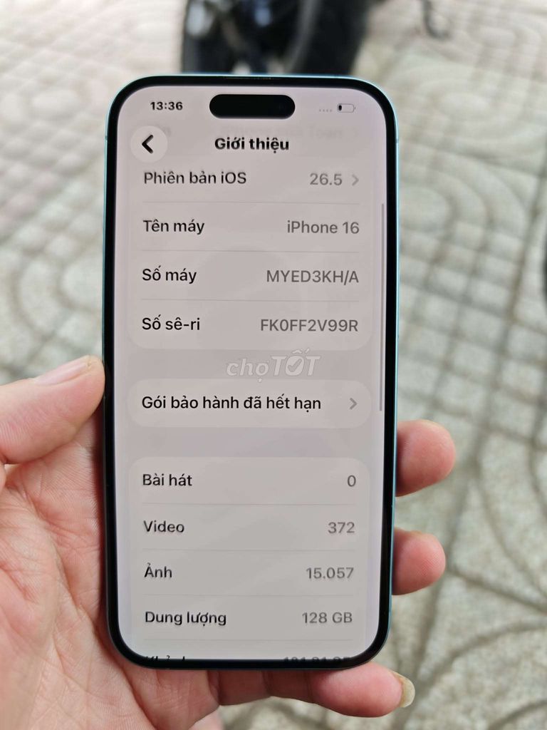 Apple iPhone 16 128GB Xanh Đã qua sử dụng. Mua bán Điện thoại tại Thành phố Thủ Đức Tp Hồ Chí Minh được đăng bởi Điện Thoại Giá Tốt hình 1