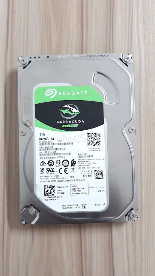  HDD Seagate Barracuda 1TB good 100%. Mua bán Linh kiện (RAM, Card...) tại Quận 10 Tp Hồ Chí Minh được đăng bởi  phú quí hình 1