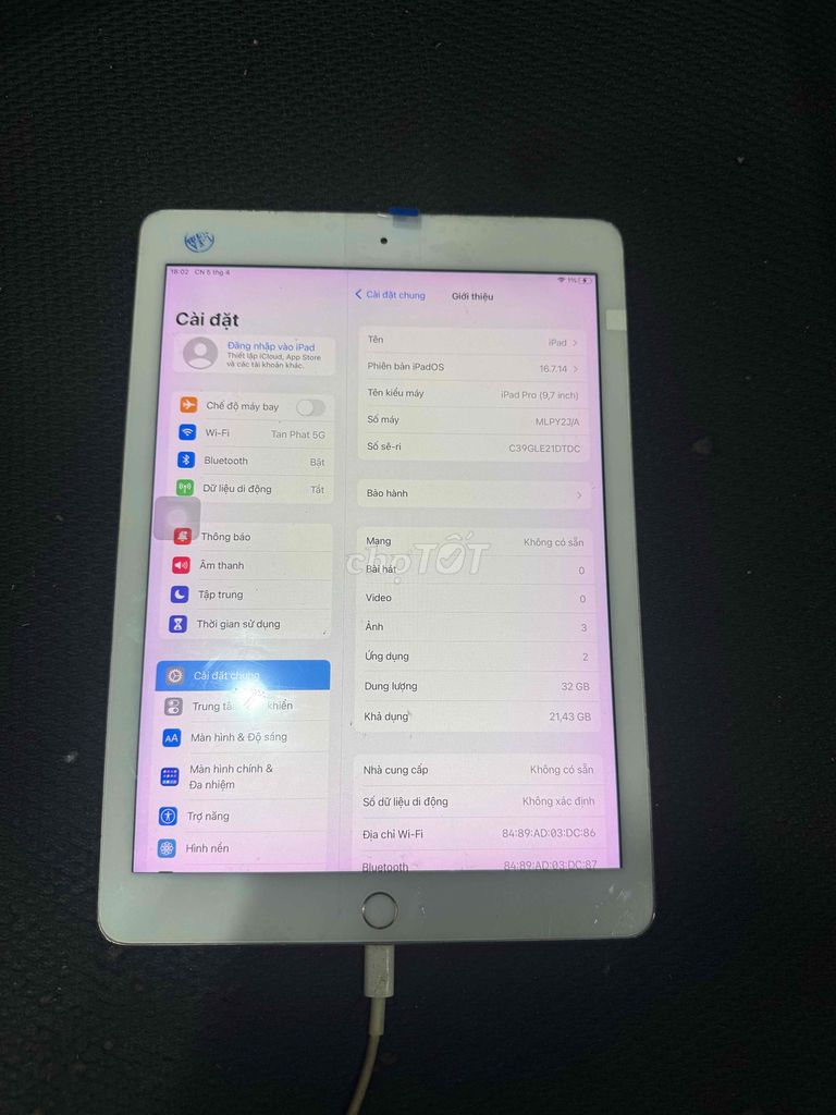 Apple iPad pro 64GB Xám. Mua bán Máy tính bảng tại Huyện Cẩm Mỹ Đồng Nai được đăng bởi than hình 1