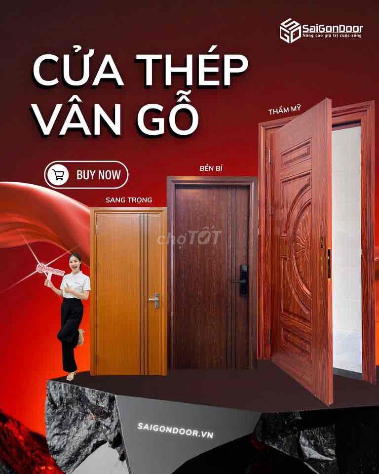 Cửa thép SaiGonDoor Vân gỗ Chống cháy. Dịch vụ nhà cửa khác tại Quận 12 Tp Hồ Chí Minh được đăng bởi Võ Gia Hân hình 1