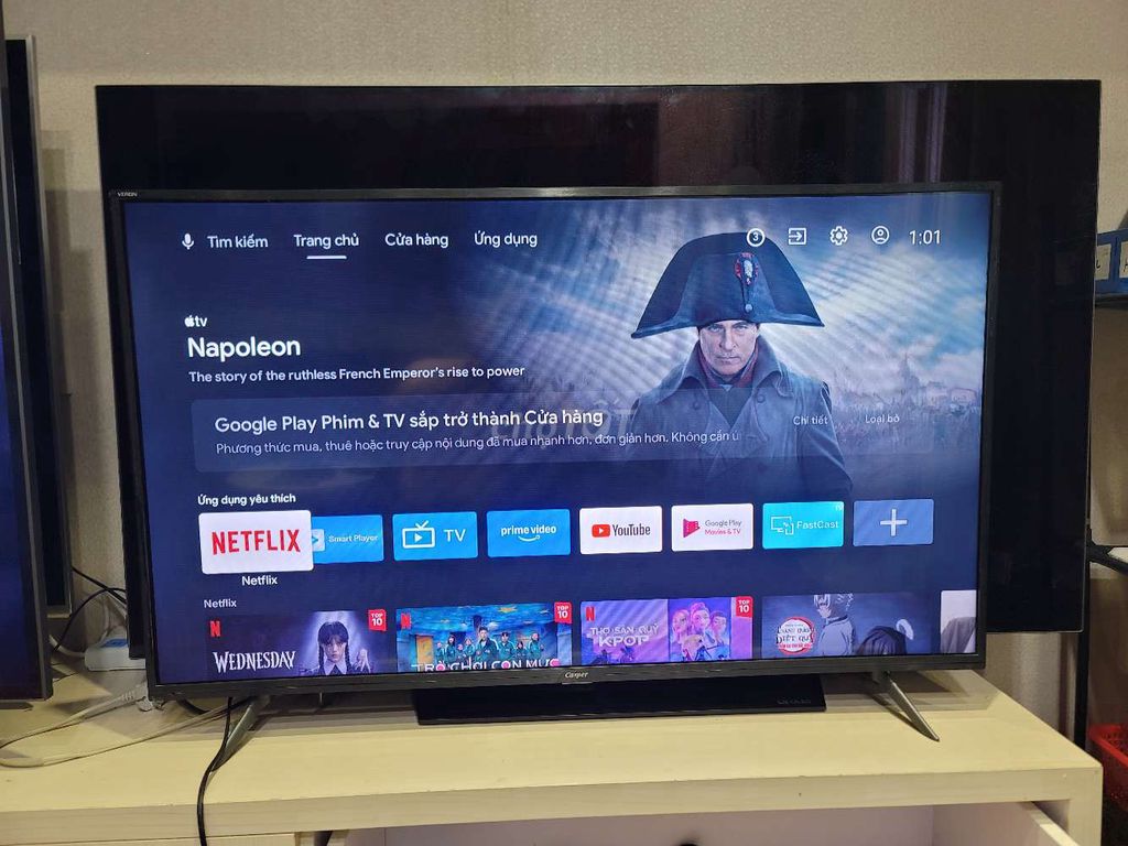 Smart Tivi 43 inch chạy Android có remote nói. Mua bán Tivi, Âm thanh tại Quận 7 Tp Hồ Chí Minh được đăng bởi Hoàng Long Tivi  hình 1