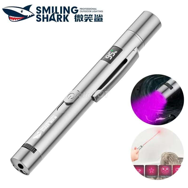 Đèn pin đa năng Smiling Shark Bạc Type-C. Mua bán Đèn tại Quận 3 Tp Hồ Chí Minh được đăng bởi Bán hàng lạ hình 1