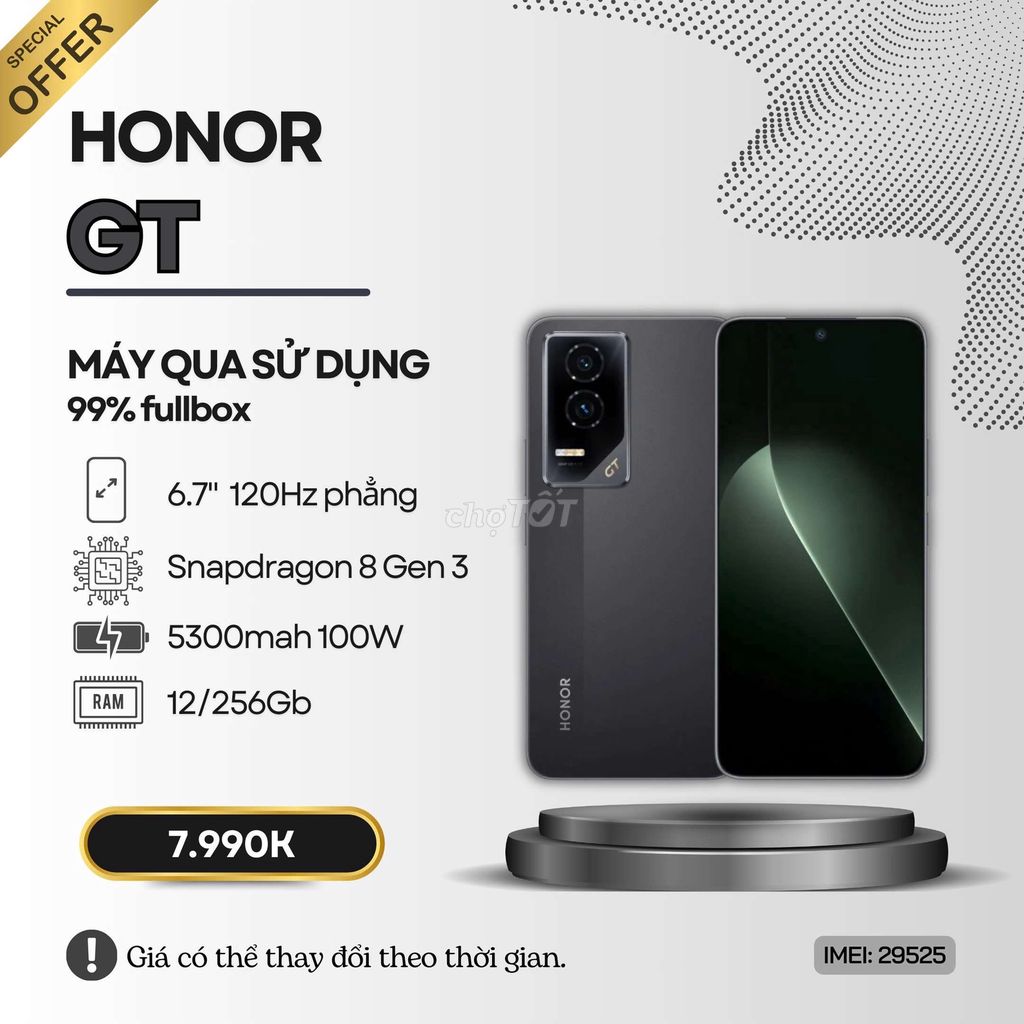 ⭐HONOR GT ĐEN FULLBOX ĐẸP