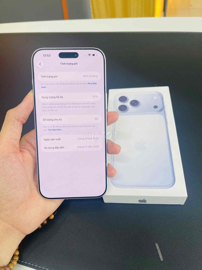 Apple iPhone 17 Pro Max 256GB Trắng Máy lướt. Mua bán Điện thoại tại Thị xã Bình Long Bình Phước được đăng bởi Nguyễn Duy hình 1